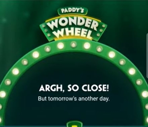 Paddy Power Wonder Wheel Lose