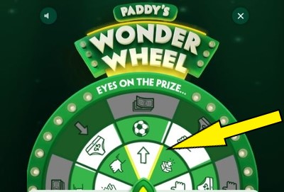 Paddy Power Wonder Wheel Result