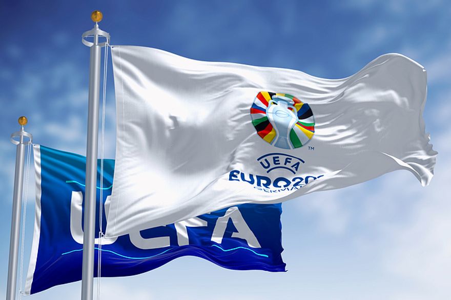 Euro 2024 Flag and EUFA Flag